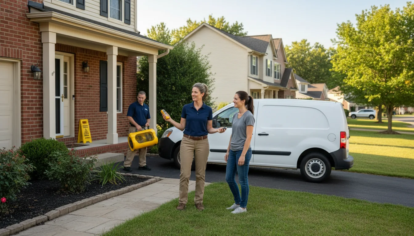 Water restoration image for Dehumidification And Cleanup Services in Branch, AR
